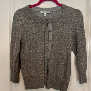 Banana Republic 3/4 length sleeve cardigan, leopard print, sz M
